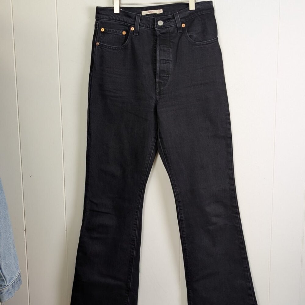 Levi's Black Boot Cut Jeans High-Waisted Sleek - Picture 3 of 9